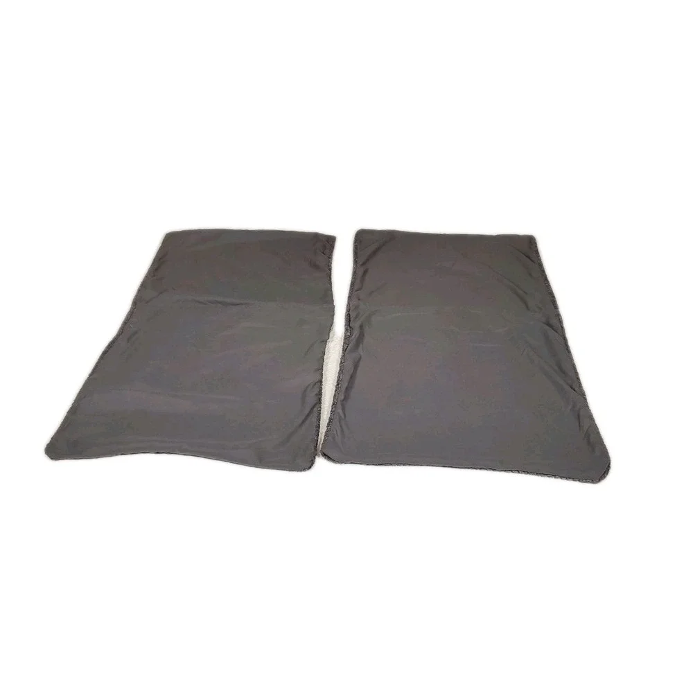 Cococozy 2 Pillow Cases‎ Plush Bouclé Textured King Size Gray EUC